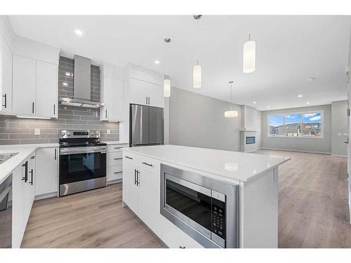 45 Corner Glen Way Ne, Calgary, AB - Indoor Photo Showing Kitchen With Stainless Steel Kitchen With Upgraded Kitchen