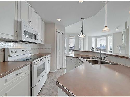 309-1718 14 Avenue Nw, Calgary, AB - Indoor Photo Showing Kitchen With Double Sink