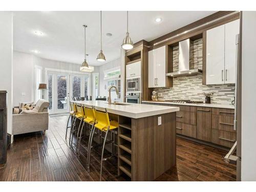 2022 37 Street Sw, Calgary, AB - Indoor Photo Showing Kitchen With Upgraded Kitchen