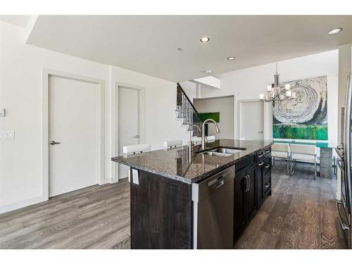 403-1730 5A Street Sw, Calgary, AB - Indoor Photo Showing Kitchen With Double Sink With Upgraded Kitchen