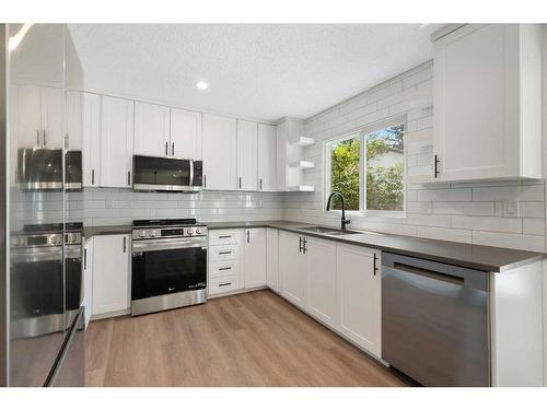 124 Woodborough Road Sw, Calgary, AB - Indoor Photo Showing Kitchen With Double Sink With Upgraded Kitchen