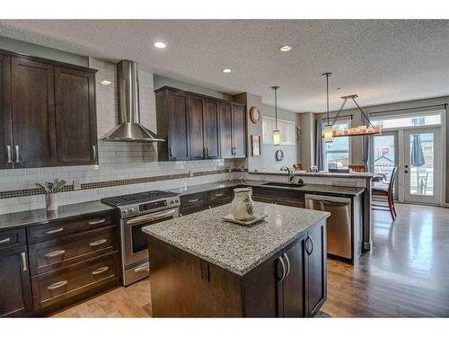 243 Copperpond Bay Se, Calgary, AB - Indoor Photo Showing Kitchen With Upgraded Kitchen