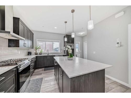 213 Livingston View Nw, Calgary, AB - Indoor Photo Showing Kitchen With Upgraded Kitchen