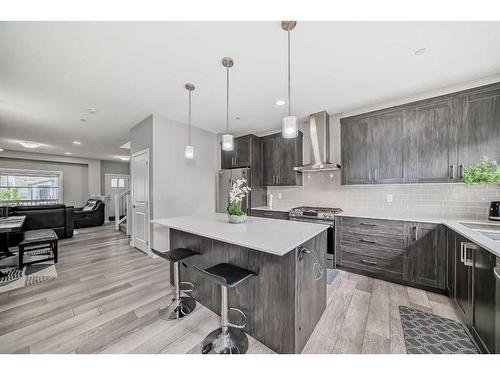 213 Livingston View Nw, Calgary, AB - Indoor Photo Showing Kitchen With Upgraded Kitchen