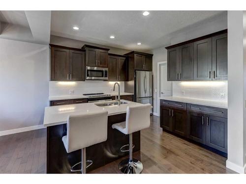 88 Cooperstown Place Sw, Airdrie, AB - Indoor Photo Showing Kitchen With Stainless Steel Kitchen With Upgraded Kitchen