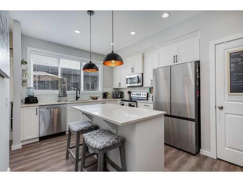 1357 Legacy Circle Se, Calgary, AB - Indoor Photo Showing Kitchen With Stainless Steel Kitchen With Upgraded Kitchen