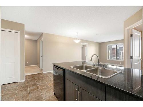 404-15 Saddlestone Way Ne, Calgary, AB - Indoor Photo Showing Kitchen With Double Sink