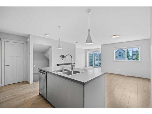 709 Skyview Ranch Grove Ne, Calgary, AB - Indoor Photo Showing Kitchen With Double Sink