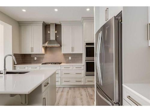 33 Sage Bluff Close Nw, Calgary, AB - Indoor Photo Showing Kitchen With Stainless Steel Kitchen With Upgraded Kitchen