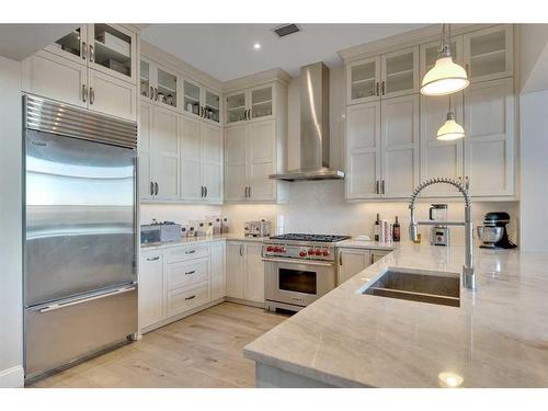 503-201 Quarry Way Se, Calgary, AB - Indoor Photo Showing Kitchen With Double Sink With Upgraded Kitchen