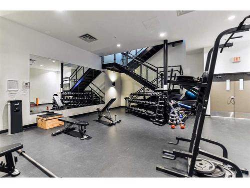 3107-210 15 Avenue Se, Calgary, AB - Indoor Photo Showing Gym Room