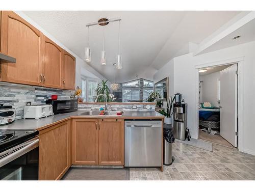 70 Prestwick Crescent Se, Calgary, AB - Indoor Photo Showing Kitchen With Double Sink