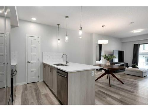 2209-220 Seton Grove Se, Calgary, AB - Indoor Photo Showing Kitchen With Upgraded Kitchen