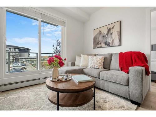 2221-76 Cornerstone Passage Ne, Calgary, AB - Indoor Photo Showing Living Room