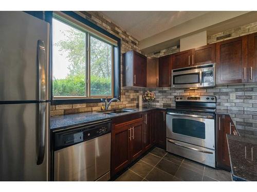 124-2727 28 Avenue Se, Calgary, AB - Indoor Photo Showing Kitchen With Stainless Steel Kitchen With Double Sink