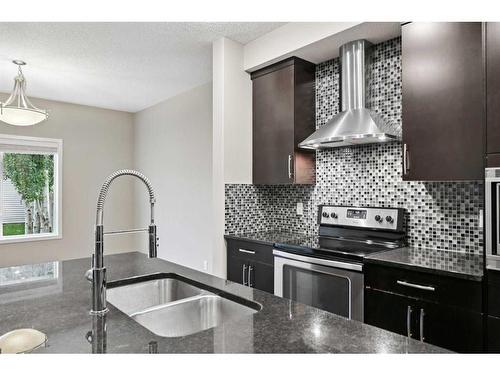 187 Cranford Crescent Se, Calgary, AB - Indoor Photo Showing Kitchen With Stainless Steel Kitchen With Double Sink With Upgraded Kitchen