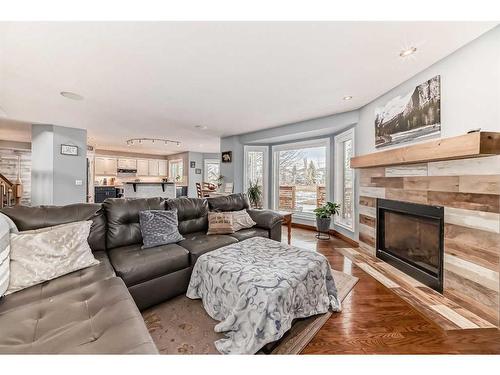 92 Douglas Woods Grove Se, Calgary, AB - Indoor Photo Showing Living Room With Fireplace