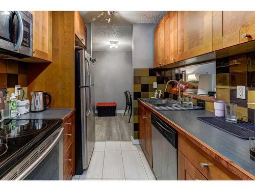 219-525 56 Avenue Sw, Calgary, AB - Indoor Photo Showing Kitchen