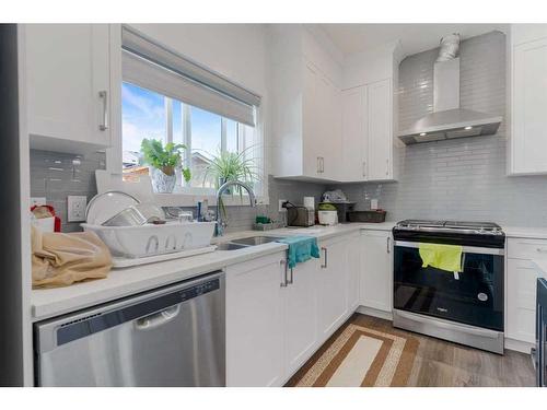 171 Homestead Drive, Calgary, AB - Indoor Photo Showing Kitchen With Double Sink