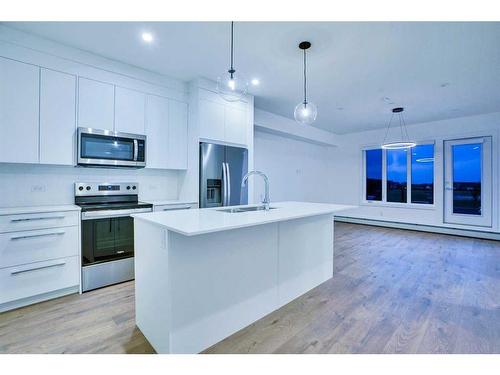 2217-60 Skyview Ranch Road Ne, Calgary, AB - Indoor Photo Showing Kitchen With Stainless Steel Kitchen With Upgraded Kitchen