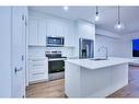 2217-60 Skyview Ranch Road Ne, Calgary, AB  - Indoor Photo Showing Kitchen With Stainless Steel Kitchen With Double Sink With Upgraded Kitchen 