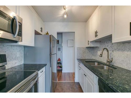 208-809 4 Street Ne, Calgary, AB - Indoor Photo Showing Kitchen With Double Sink