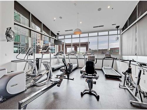 202-1410 1 Street Se, Calgary, AB - Indoor Photo Showing Gym Room