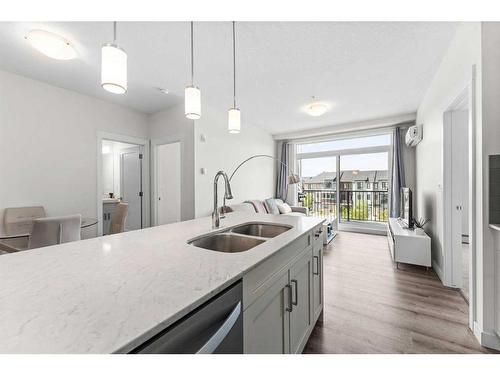 303-20 Walgrove Walk Se, Calgary, AB - Indoor Photo Showing Kitchen With Double Sink With Upgraded Kitchen