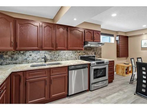 239 Douglasbank Drive Se, Calgary, AB - Indoor Photo Showing Kitchen With Double Sink