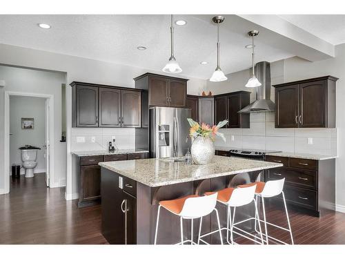 61 Sherwood Heights Nw, Calgary, AB - Indoor Photo Showing Kitchen With Stainless Steel Kitchen With Upgraded Kitchen