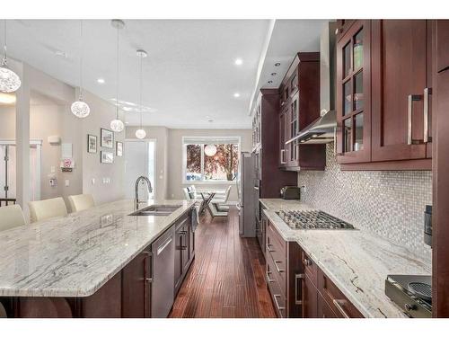 2819 23A Street Nw, Calgary, AB - Indoor Photo Showing Kitchen With Double Sink With Upgraded Kitchen