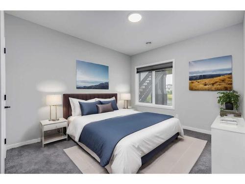 523 Kingsmere Way Se, Airdrie, AB - Indoor Photo Showing Bedroom