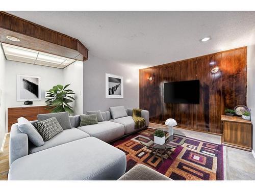 46 Templeby Way Ne, Calgary, AB - Indoor Photo Showing Living Room With Fireplace