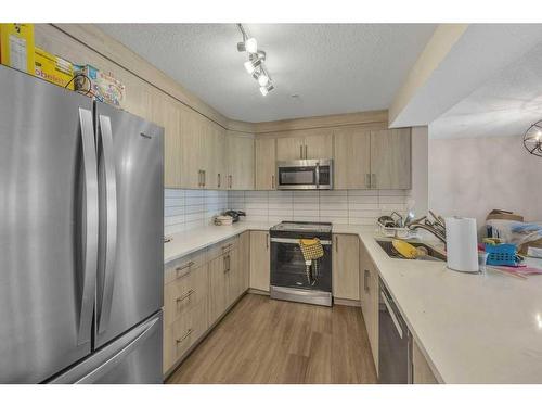 2302-6118 80 Avenue Ne, Calgary, AB - Indoor Photo Showing Kitchen With Stainless Steel Kitchen With Upgraded Kitchen