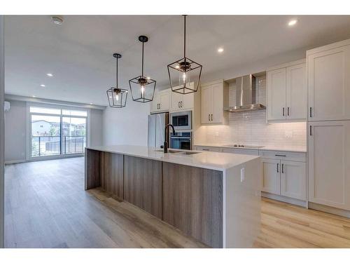 2109-55 Lucas Way Nw, Calgary, AB - Indoor Photo Showing Kitchen With Upgraded Kitchen