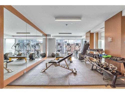 606-108 Waterfront Court Sw, Calgary, AB - Indoor Photo Showing Gym Room