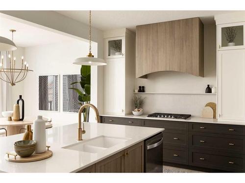 304 Edith Place Nw, Calgary, AB - Indoor Photo Showing Kitchen With Double Sink