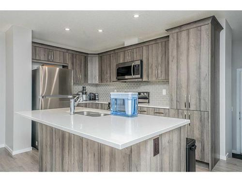 10411 Cityscape Drive Ne, Calgary, AB - Indoor Photo Showing Kitchen With Stainless Steel Kitchen With Double Sink With Upgraded Kitchen