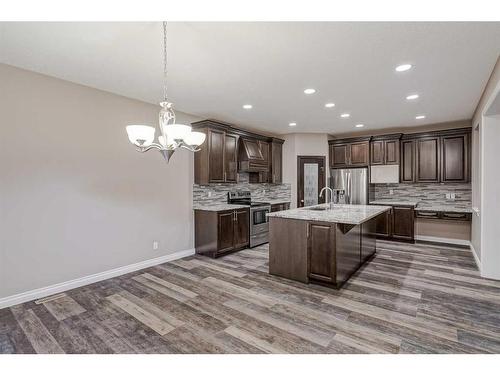 146 Evanspark Circle Nw, Calgary, AB - Indoor Photo Showing Kitchen With Upgraded Kitchen