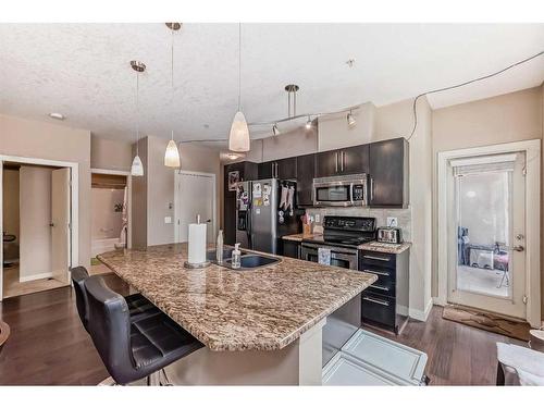 10-2307 14 Street Sw, Calgary, AB - Indoor Photo Showing Kitchen With Double Sink With Upgraded Kitchen