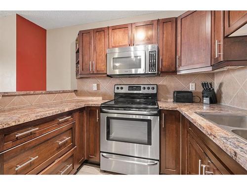 103-709 3 Avenue Nw, Calgary, AB - Indoor Photo Showing Kitchen With Stainless Steel Kitchen