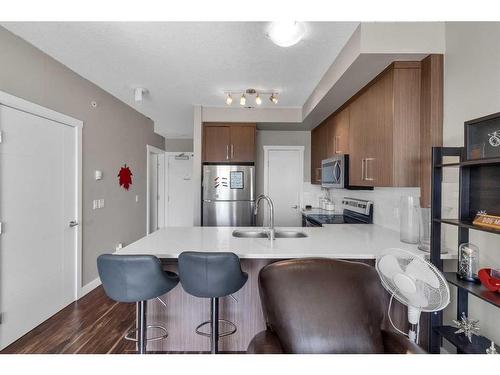 407-605 17 Avenue Nw, Calgary, AB - Indoor Photo Showing Kitchen With Double Sink