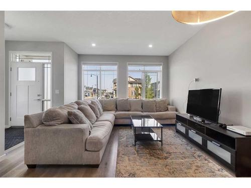 101 Dawson Drive, Chestermere, AB - Indoor Photo Showing Living Room