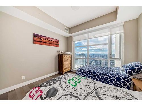 3701-1122 3 Street Se, Calgary, AB - Indoor Photo Showing Bedroom