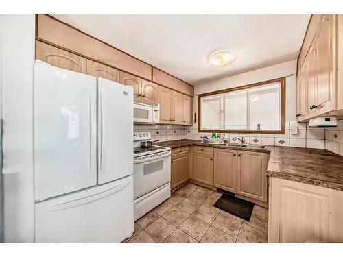 723 Raynard Crescent Se, Calgary, AB - Indoor Photo Showing Kitchen With Double Sink