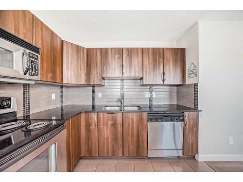 68 Chaparral Ridge Park Se, Calgary, AB - Indoor Photo Showing Kitchen With Double Sink