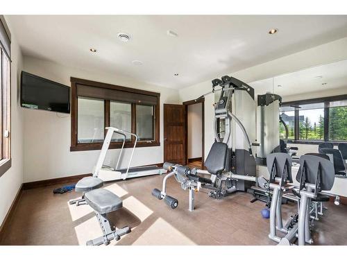 143 Leighton Lane, Rural Rocky View County, AB - Indoor Photo Showing Gym Room