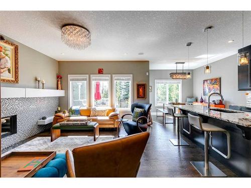 45 Westmore Place Sw, Calgary, AB - Indoor Photo Showing Living Room With Fireplace