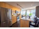 2505-215 13 Avenue Sw, Calgary, AB  - Indoor Photo Showing Kitchen With Stainless Steel Kitchen With Double Sink With Upgraded Kitchen 