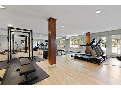 # 202-35 Richard Court Sw, Calgary, AB - Indoor Photo Showing Gym Room